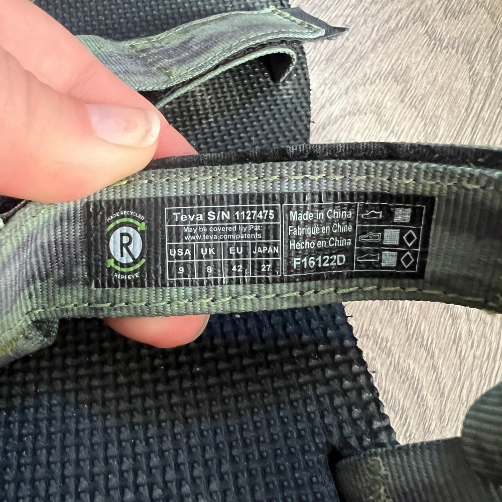 Teva Original Universal Mens Sandals Green Camo 1127475 Size 9 - Picture 6 of 8